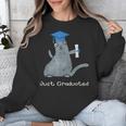 Just Graduated Cat With Graduation Cap And Diploma For Men Women Girls Kids Unisex Sweatshirt