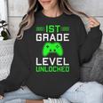Kids 1st Grade Level Unlocked Back To School Gamer Graduation Unisex Sweatshirt