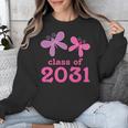 Kids Class Of 2031 Kindergarten Girls Graduation T-Shirt Unisex Sweatshirt