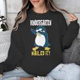Kids Kindergarten Dabbing Penguin Nailed It Graduation Class 2021 Unisex Sweatshirt