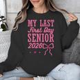 My Last First Day Senior 2026 Coquette Pink Bow Graduation Unisex Sweatshirt