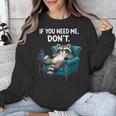 Lazy Raccoon Sarcastic Introvert Humor Japanese Animal Unisex Sweatshirt