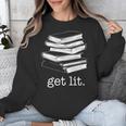 Let's Get Lit Books Unisex Sweatshirt Let's Get Lit Books Unisex Sweatshirt