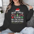 Most Likely To Read A Book On Christmas Family Matching Xmas Unisex Sweatshirt Most Likely To Read A Book On Christmas Family Matching Xmas Unisex Sweatshirt