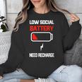 Low Social Battery Need Recharge Introvert Self-Care Unisex Sweatshirt Low Social Battery Need Recharge Introvert Self-Care Unisex Sweatshirt