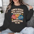 Lunch Boxes With Stickers Lunch Box Nostalgia Retro Unisex Sweatshirt