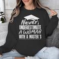 Master's Graduation Shirt For Women With Masters Degree Unisex Sweatshirt