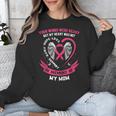 In Memory Of My Mom Breast Cancer Awareness Pink Heart Unisex Sweatshirt