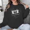 Mixed Tape Emotions Music Lover Nostalgia Quote Unisex Sweatshirt