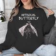Mothman Shirt Antisocial Butterfly Introvert Cryptid Unisex Sweatshirt