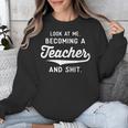 New Teacher Gifts Graduation Women Men Become Teachers Unisex Sweatshirt