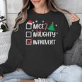 Nice Naughty Introvert Christmas List Santa Unisex Sweatshirt
