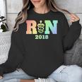 Nurse Graduation Shirt RN Est 2018 Rainbow Tshirt Unisex Sweatshirt