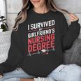 Nurse Graduation I Survived My Girlfriends Nursing Degree Unisex Sweatshirt
