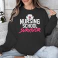 Nursing School Survivor Shirt Graduation Party Tee Unisex Sweatshirt
