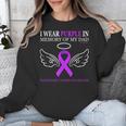 Pancreatic Cancer I Wear Purple In Memory Of My Dad Unisex Sweatshirt