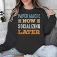 Paper Mache Now Minimal Socializing Introvert Vintage Unisex Sweatshirt Paper Mache Now Minimal Socializing Introvert Vintage Unisex Sweatshirt