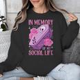 Pastel Goth In Memory Of My Social Life Coffin & Pink Roses Unisex Sweatshirt Pastel Goth In Memory Of My Social Life Coffin & Pink Roses Unisex Sweatshirt