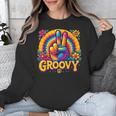 Peace Sign Groovy Vibes Costume Nostalgia Tie Dye Fashion Unisex Sweatshirt
