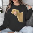 Peking Duck Peeking Chef Graduation Farm Duck Lover Unisex Sweatshirt