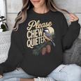 Please Chew Quieter Introverts Casual Everyday Unisex Sweatshirt Please Chew Quieter Introverts Casual Everyday Unisex Sweatshirt