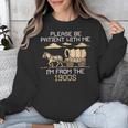 Please Be Patient I'm From The 1900s Retro Pixel Horse Wagon Unisex Sweatshirt