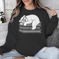 Polar Bear Reading Book Pajama Sleep Unisex Sweatshirt