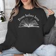 Prose Before Bros Book Lover Literary Reading Unisex Sweatshirt Prose Before Bros Book Lover Literary Reading Unisex Sweatshirt
