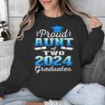 Proud Aunt Of Two 2024 Graduate Class 2024 Graduation Family Unisex Sweatshirt