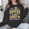 Proud Mimi Of Two 2024 Graduate Class 2024 Graduation Family Unisex Sweatshirt
