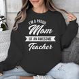 Proud Mom Of An Awesome Teacher Shirt Cute Graduation For Men Women Unisex Sweatshirt