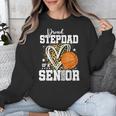 Proud Stepdad Of A 2026 Senior Basketball Graduation Leopard Unisex Sweatshirt