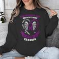 Purple In Memory Of Grandpa Pancreatic Cancer Awareness Kids Unisex Sweatshirt