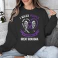 Purple In Memory Of My Great Grandma Alzheimers Back Graphic Unisex Sweatshirt