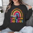 Rainbow Last Day Of 2nd Grade Teacher Student Graduation For Men Women Kids Unisex Sweatshirt