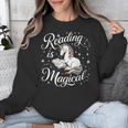 Reading Is Magical Unicorn Book Lover Fantasy Kids Unisex Sweatshirt Reading Is Magical Unicorn Book Lover Fantasy Kids Unisex Sweatshirt