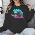 Retro 80s Shark Whale Diving Nostalgia Shark Party Unisex Sweatshirt Retro 80s Shark Whale Diving Nostalgia Shark Party Unisex Sweatshirt