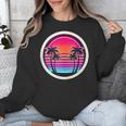 Retro 80s Synthwave Sunset & Palm Trees Retro Nostalgia 80s Unisex Sweatshirt