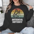 Retro Antisocial Butterfly Shirt For Introverts Unisex Sweatshirt