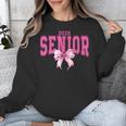 Retro Senior 2026 Class Of 2026 Coquette Pink Bow Graduation Unisex Sweatshirt