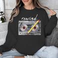Rewind Cassette Tape Nostalgia 80s 90s Retro Music Lover Unisex Sweatshirt