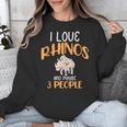 I Like Rhinos And Maybe 3 People Introvert Animal Unisex Sweatshirt