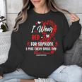 Ribbon Blood Cancer Angel Memory Support Dad Mom Red Unisex Sweatshirt
