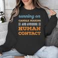 Running On Candle Making Social Introvert Humor Vintage Unisex Sweatshirt
