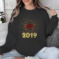 Senior 2019 Graduation Shirt Burgundy Gold Class Colors G23 Unisex Sweatshirt