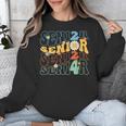 Senior 2024 Groovy Retro Class Of 2024 Graduation Senior 24 Unisex Sweatshirt