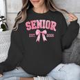 Senior 2026 Coquette Pink Bow Class Of 2026 Graduation Girls Unisex Sweatshirt