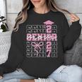 Senior Mom 2027 Class Of 2027 Coquette Bow Graduation 2027 Unisex Sweatshirt