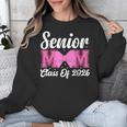 Senior Mom Class Of 2026 Pink Coquette Bow Graduation Unisex Sweatshirt