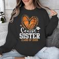 Senior Sister Class Of 2026 Basketball Graduation Heart Unisex Sweatshirt